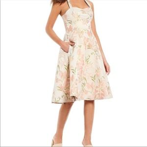 GIANNI BINI Fit & Flare Midi Dress Floral Print Sleeveless Sweetheart Size 0 New